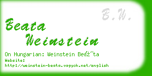 beata weinstein business card